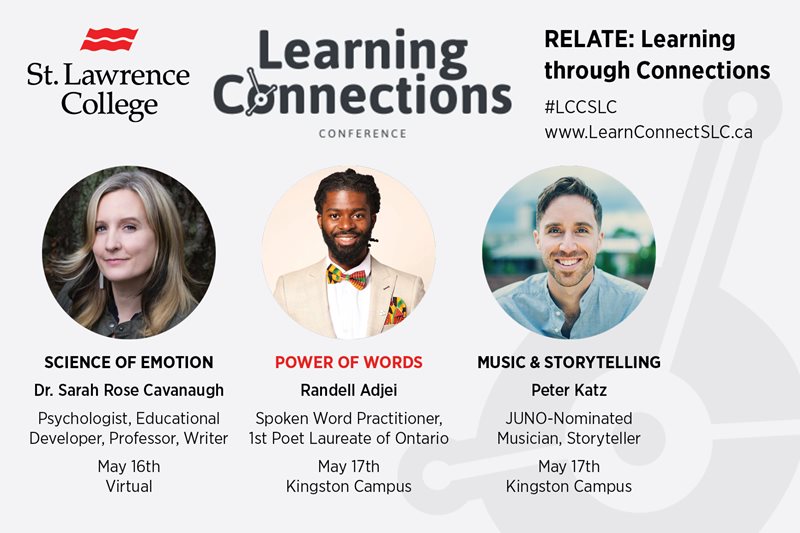 Learning Connections Conference Keynote Speakers Dr. Sarah Rose Cavanaugh, Randell Adjei, and Peter Katz